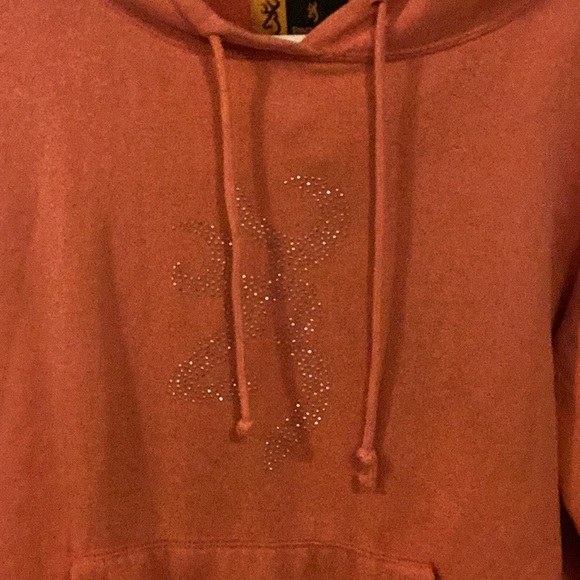 BROWNING XL Orange / Peach Pullover Hoodie - Picture 2 of 4